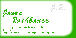 janos rothbauer business card